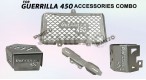 Fit For Royal Enfield Guerrilla 450 4 Pcs Accessories Combo Pack Silver - SPAREZO